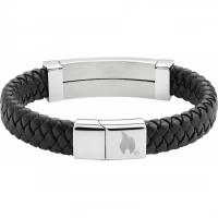 Браслет Zippo Steel Bar Braided Leather Bracelet (20 см) купить в Тольятти