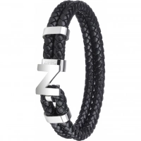 Браслет Zippo Steel Braided Leather Bracelet (20 см) купить в Тольятти