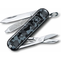 Нож перочинный Victorinox  Classic, сталь X55CrMo14, рукоять Cellidor®, синий камуфляж купить в Тольятти