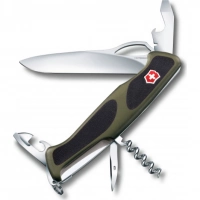 Нож перочинный Victorinox RangerGrip 61 0.9553.MC4 130мм 11 функций чёрно-зеленый купить в Тольятти