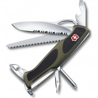 Нож перочинный Victorinox RangerGrip, сталь X55CrMo14, рукоять полиамид, чёрно-зеленый купить в Тольятти