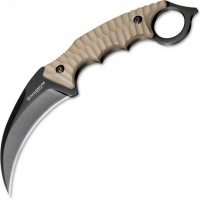 Нож с фиксированным клинком Magnum Spike Karambit — Boker 02SC028, сталь 440A EDP, рукоять стеклотекстолит G10, песочный купить в Тольятти