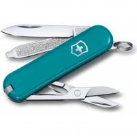 Нож Victorinox Classic SD Colors, Mountain Lake (0.6223.23G) бирюзовый, 7 функций 58мм купить в Тольятти