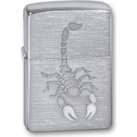 Зажигалка ZIPPO Scorpion Brushed Chrome, латунь с никеле-хром.покрыт., серебр., матов., 36х56х12 мм купить в Тольятти